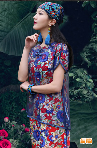 民族風(fēng)繡花復(fù)古帽子