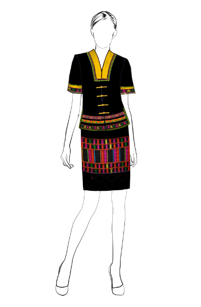 海南傳統(tǒng)黎族服飾女夏裝方案設(shè)計(jì)