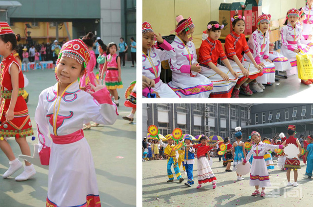 卓簡為北京黃城根小學(xué)提供兒童民族服飾！